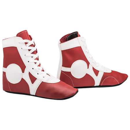 Купить Обувь для самбо SM-0102, кожа, красный Rusco в Агрызе 