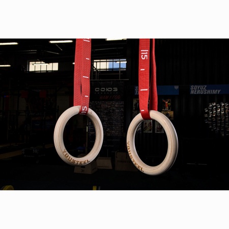Купить Кольца гимнастические 32 мм красные стропы в Агрызе 