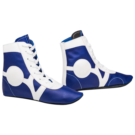 Купить Обувь для самбо SM-0102, кожа, синий Rusco в Агрызе 