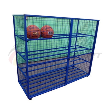 Купить Стеллаж для хранения мячей и инвентаря передвижной металлический (сетка) Цельносварной в Агрызе 